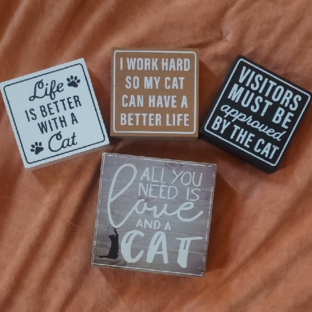 Wooden Cat Lover Decor
